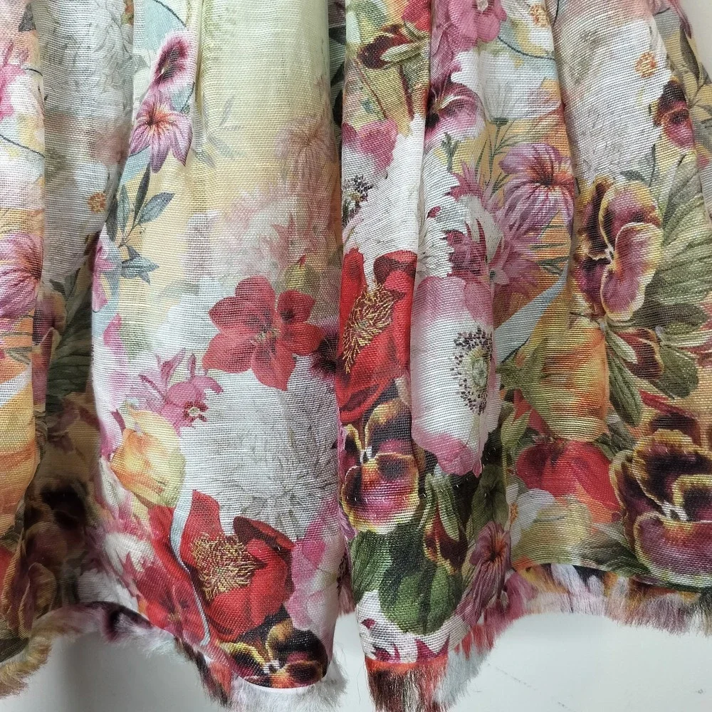 Zimmermann Wonderland Floral Mini Skirt Colorful Linen Silk - Picture 11 of 14